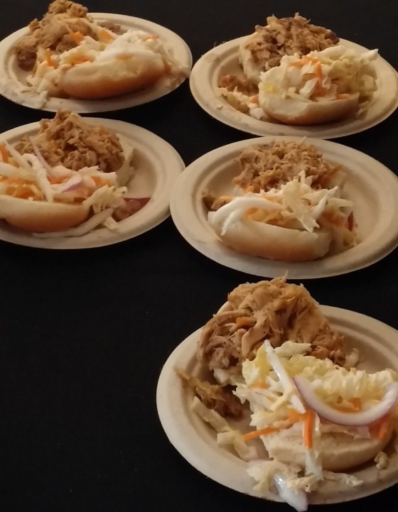 Tonic beer braised chicken slider