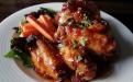 Asian marinated chicken wings tossed in a teriyaki sesame sauce